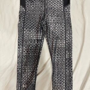 Under Armour Geometric Black and Gray Leggings